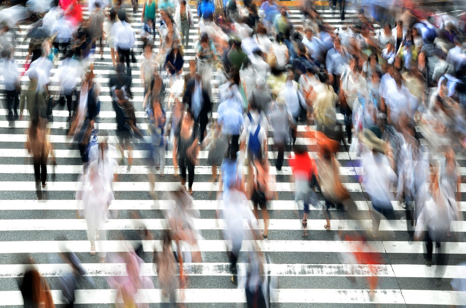 Pedestrians in a crosswalk