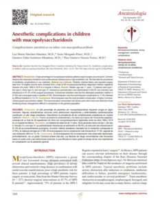 Anesthetic complications in children with mucopolysaccharidosis (screen shot of .pdf)